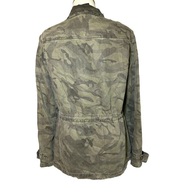 Nanette Lepore Jacket Women’s Size XS Camouflage Green Snaps Zippers Tencel - Picture 2 of 7